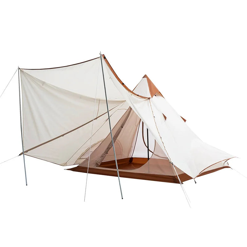 Teepee Indian Beach Tent Pyramid Outdoor Camping Luxury Picnic Peak Rainproof BBQ Cycling Family Party Relief Team Car Tent