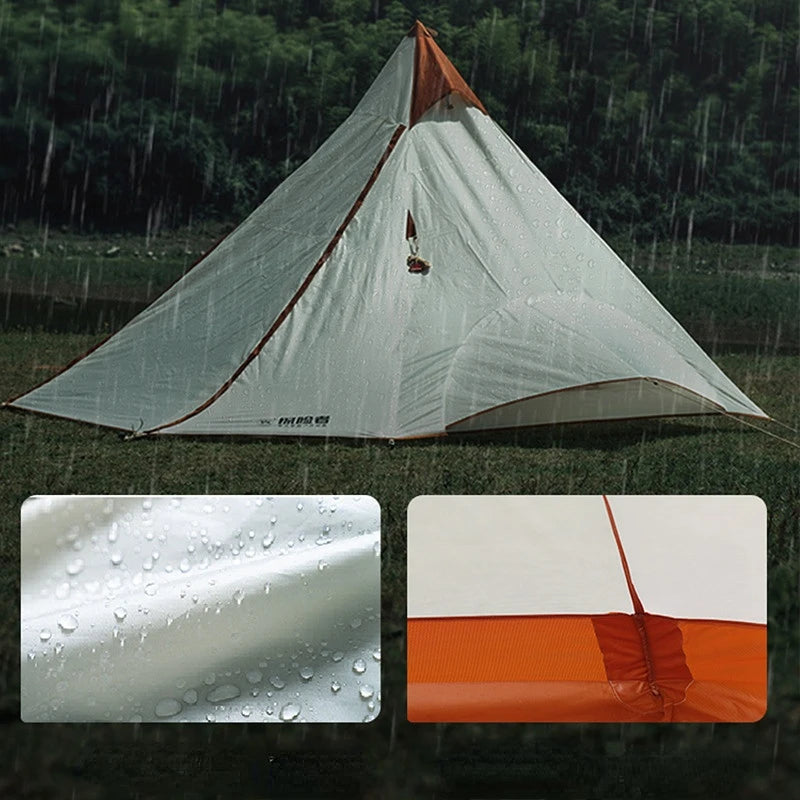 Teepee Indian Beach Tent Pyramid Outdoor Camping Luxury Picnic Peak Rainproof BBQ Cycling Family Party Relief Team Car Tent
