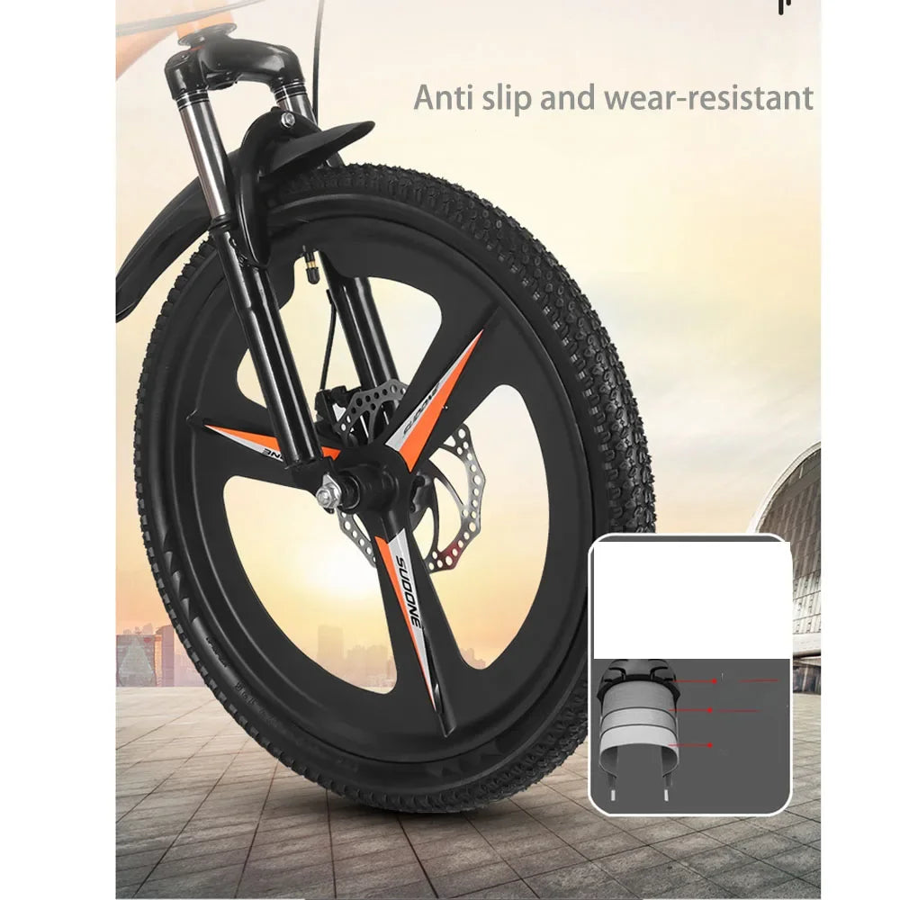High Carbon Steel Bicycle for Students 18 Inch Variable Speed and Safety Male and Female Regular Mountain Bikes