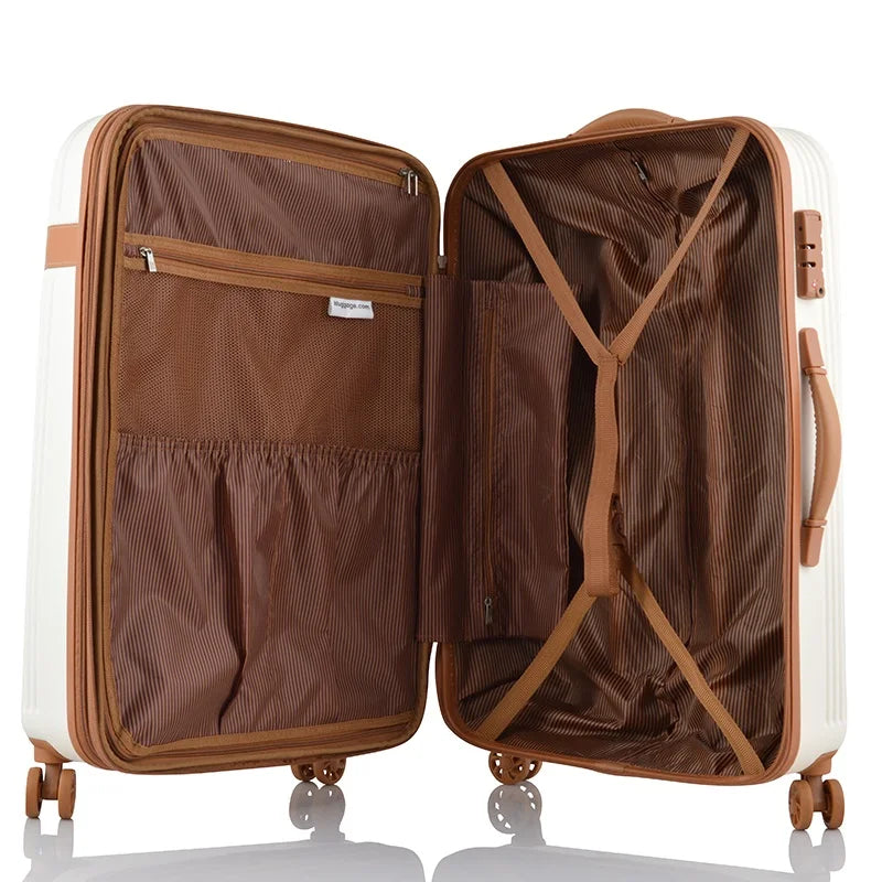 Vnelstyle brand rolling luggage fashion travel suitcase on wheels contracted European American style travel valise 19/25/29 inch