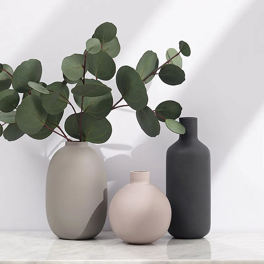 Ceramic Vase Geometric Abstraction Flower Arrangement Hydroponics Flower Vase Ceramic Crafts Home Decoration Accessories