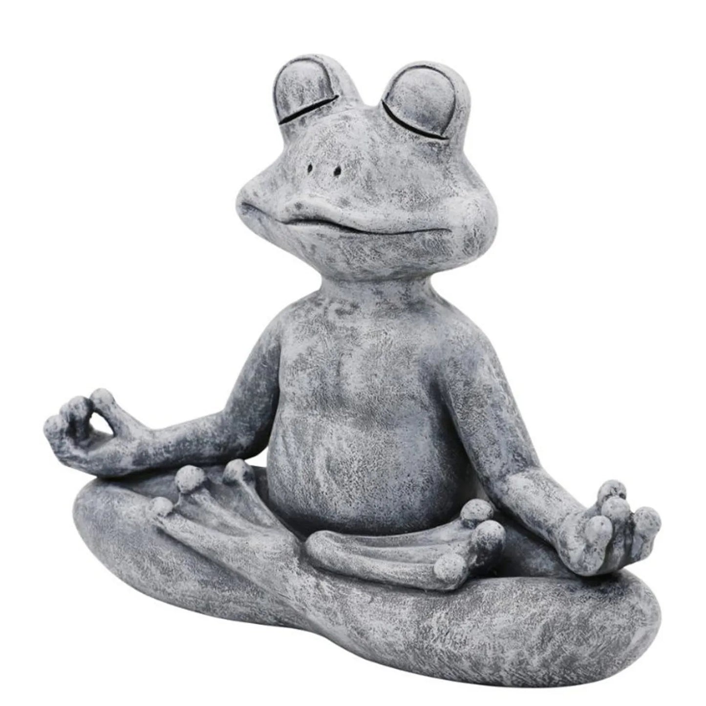 Resin Meditating Frog Statue Feng Shui Yoga Buddha Yoga Frog Sculpture Garden Frog Figurine Yard Home Decor Ornaments Drop Ship
