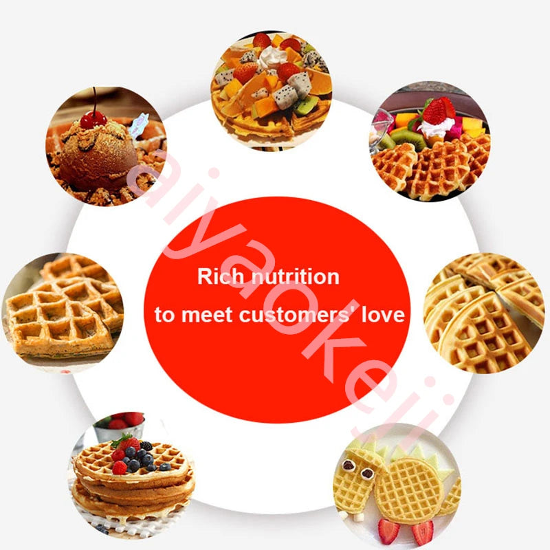 Household  Electric/ Gas Waffle Makers  waffle making machine cake oven Crepe Muffin Toaster for Breakfast