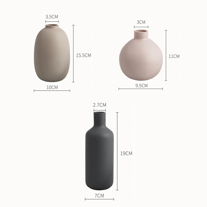 Ceramic Vase Geometric Abstraction Flower Arrangement Hydroponics Flower Vase Ceramic Crafts Home Decoration Accessories
