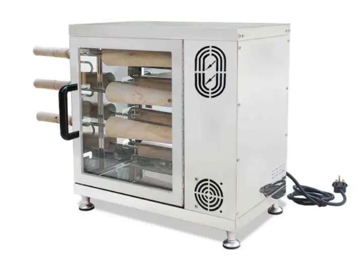 Electric Chimney Cake Kurtos Kalacs Oven Waffle Maker Machine Automatic Toaster Roll Hungary Chimney Bread Rolls Maker