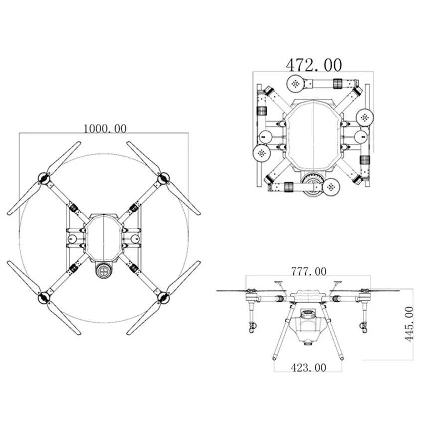 MX405 5L Agricultural Plant Protection Drone Frame Carbon Fiber Multi-Purpose Plant Protection Machine For Agricultural Plane