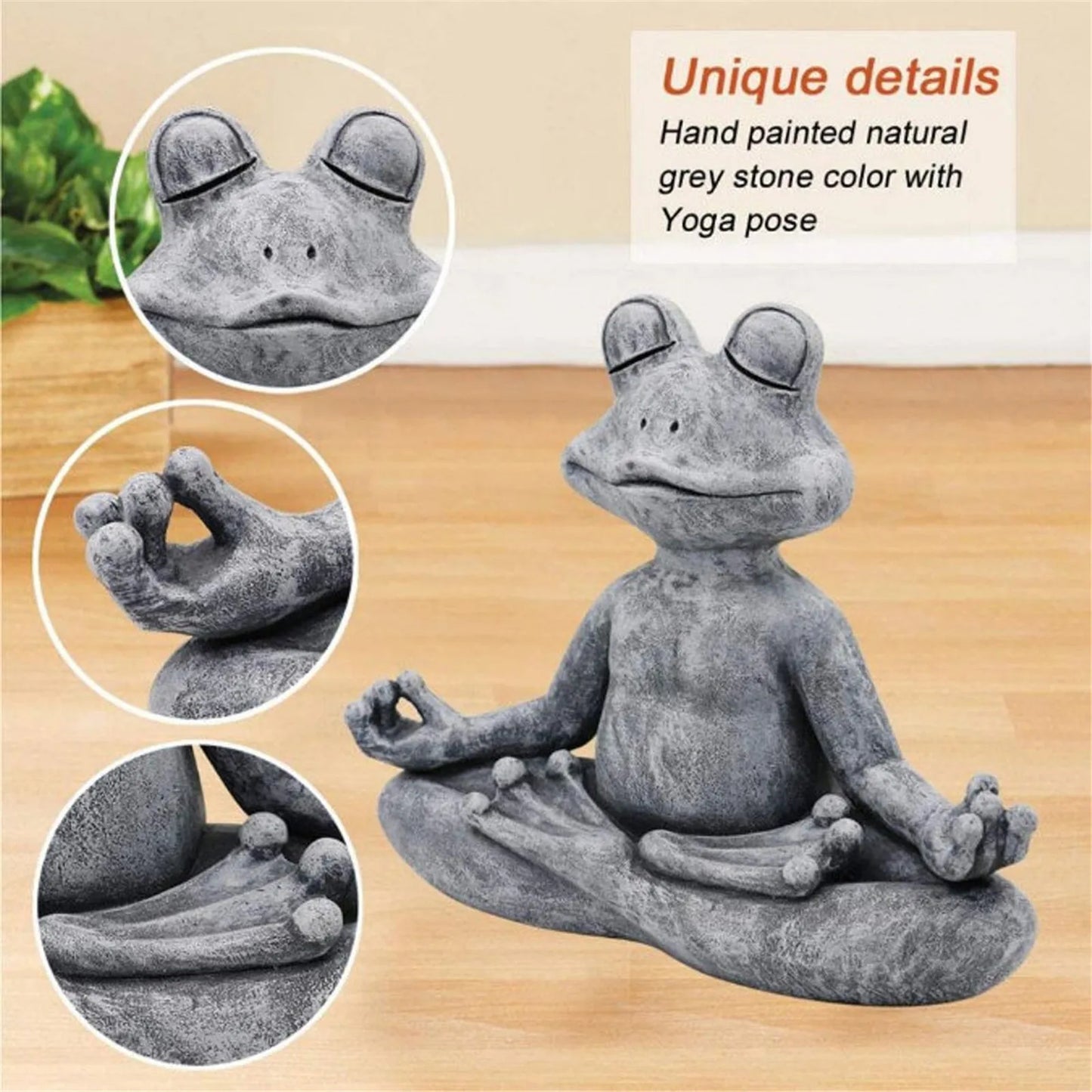Resin Meditating Frog Statue Feng Shui Yoga Buddha Yoga Frog Sculpture Garden Frog Figurine Yard Home Decor Ornaments Drop Ship