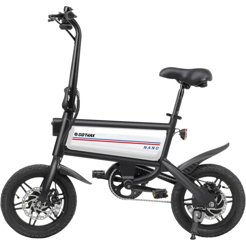 QGotrax Nano 14" Electric , Range 25Miles(Pedal-Assist)&Max Speed 15.5Mph, 250W Folding E-Bike with Removable Bat