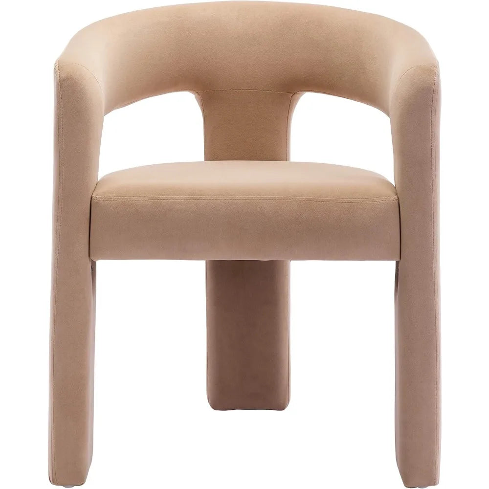 Velvet Upholstered Accent Side Chair with Arms Comfy Makeup Vanity Chairs, Dining Living Room Kitchen Chairs.