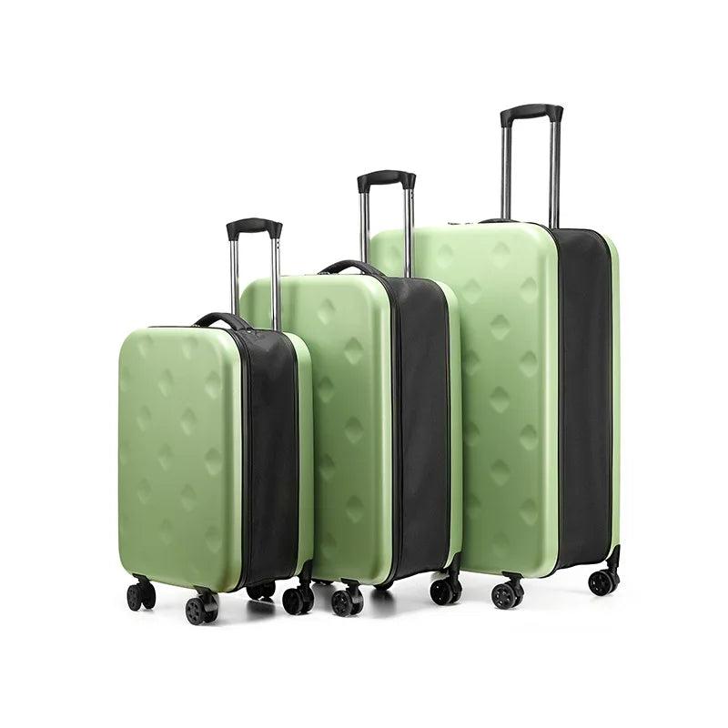 Foldable Rolling Suitcase with 360-Degree Spinner Wheels & Password Lock for Traveling and Storage