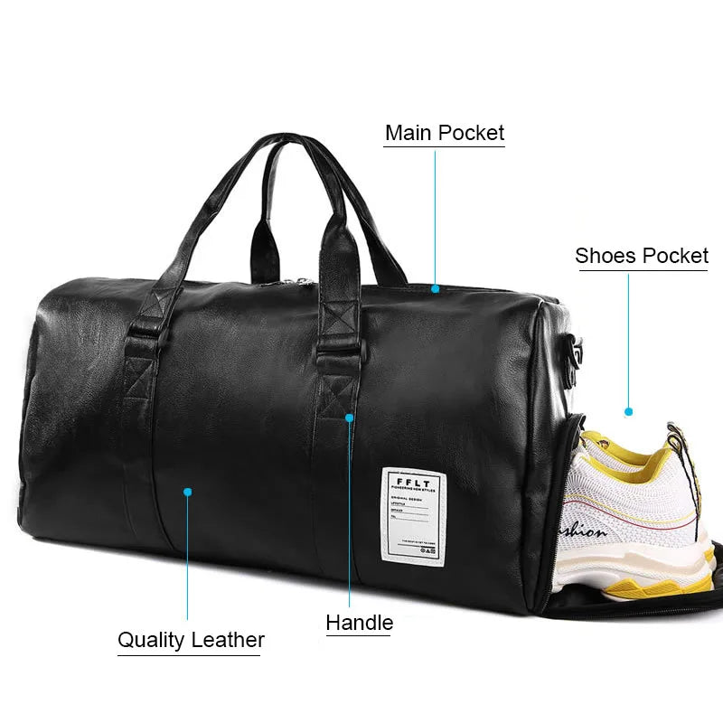 2023 Gym Bag Leather Sports s Dry Wet s Men Training for Shoes Fitness Yoga Travel Luggage Shoulder Sac De Sport  XA512