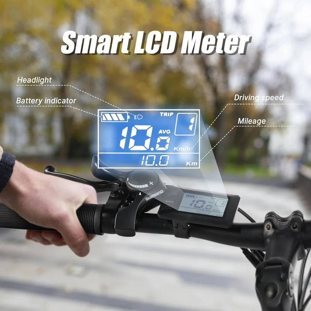Electric Bike - 500W（Peak 750W Electric Bike for Adults with 48V Removable Battery - 26" Ebike Up to 45 Miles, 20 MPH