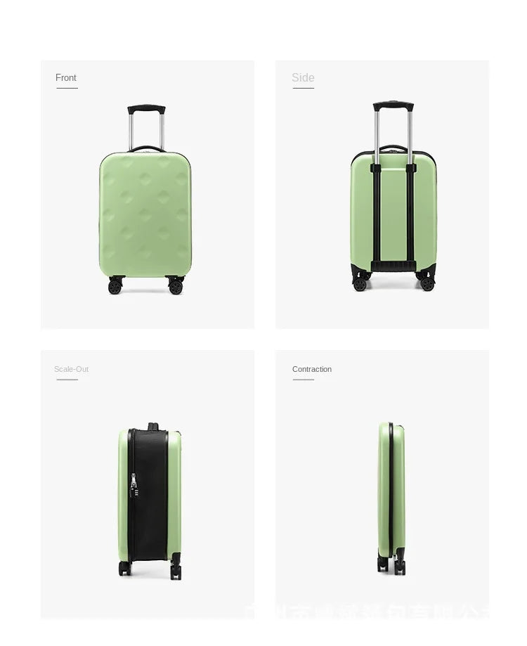 Foldable Rolling Suitcase with 360-Degree Spinner Wheels & Password Lock for Traveling and Storage