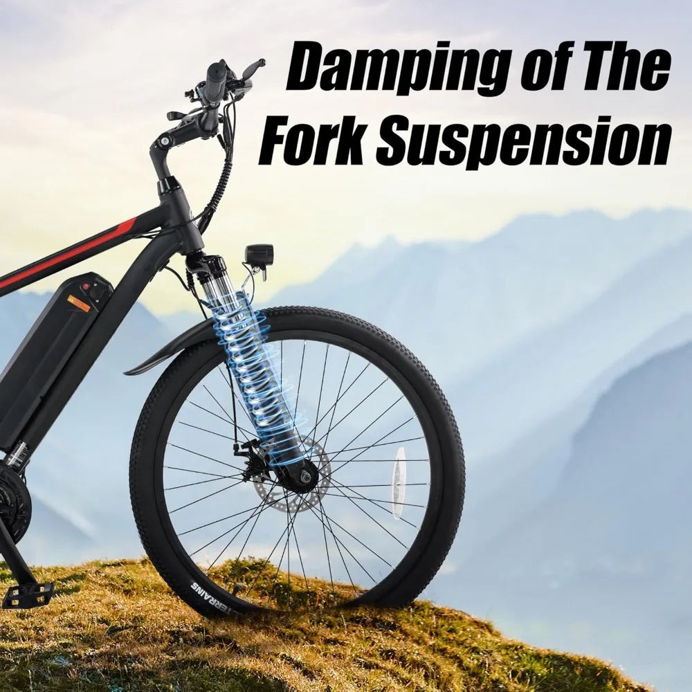 Electric Bike - 500W（Peak 750W Electric Bike for Adults with 48V Removable Battery - 26" Ebike Up to 45 Miles, 20 MPH