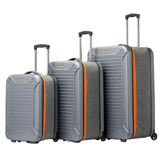 2024 Rolling Luggage Folding ABS Foldable Trolley Case Portable Storage Luggage Carry on Luggage with Wheels Travel Suitcase
