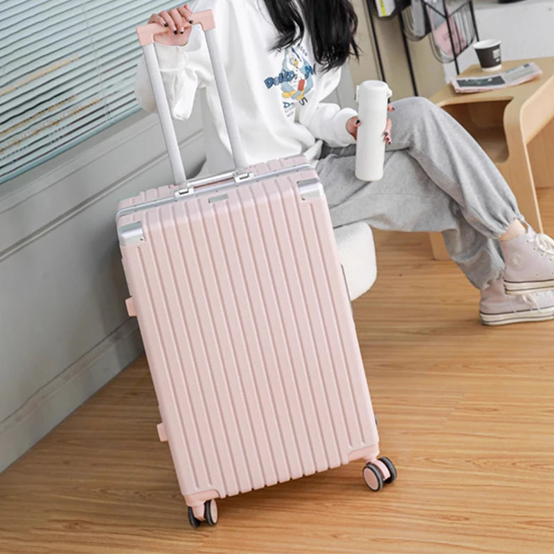 New Luggage Cup Holder Password Suitcase Female Trolley Case Travel Bags 20" Suitcases Male PC Student 30 inch Travel Suitcase