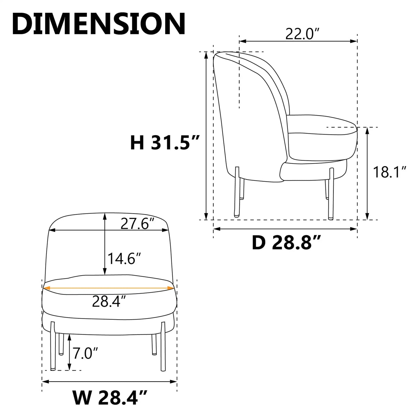 Upholstered Accent Chair for Living Room, Curved Backrest Reading Chair Single Sofa Gray