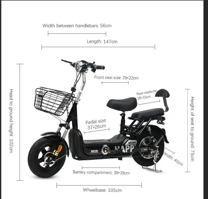 Wholesale Electric Bicycle 350W 48V Adult Electric city Bike Lead-acid Battery Two-wheeled Electric Scooter
