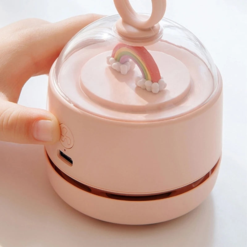 Portable Desktop Vacuum Cleaner Cordlesss Mini Table Dust Sweeper Rechargeable Charging Electric Hand Held Clean Device