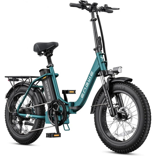 QENGWE 1125W Bike for Adults, L20 2.0 20''×3.0" Fat Tire Electric Bicycle 52V 13Ah Removable Battery Max Ran