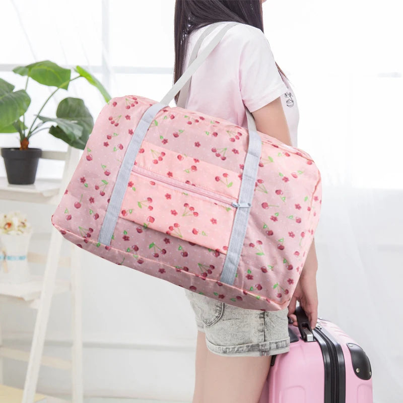 Folding Travel Bag Portable Large Duffle Bag Oxford Travel Luggage Storage Bags XL Clothing Storage Pouch Women's Tote Unisex