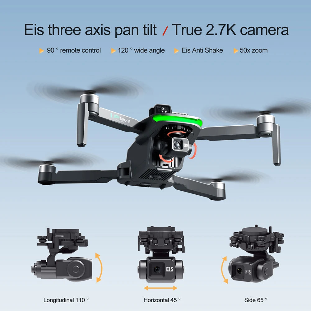S155 3-Axis Gimbal FPV Drone 4K Professional GPS Brushless Motor Quadcopter with Camera HD Racing Drones RC Plane