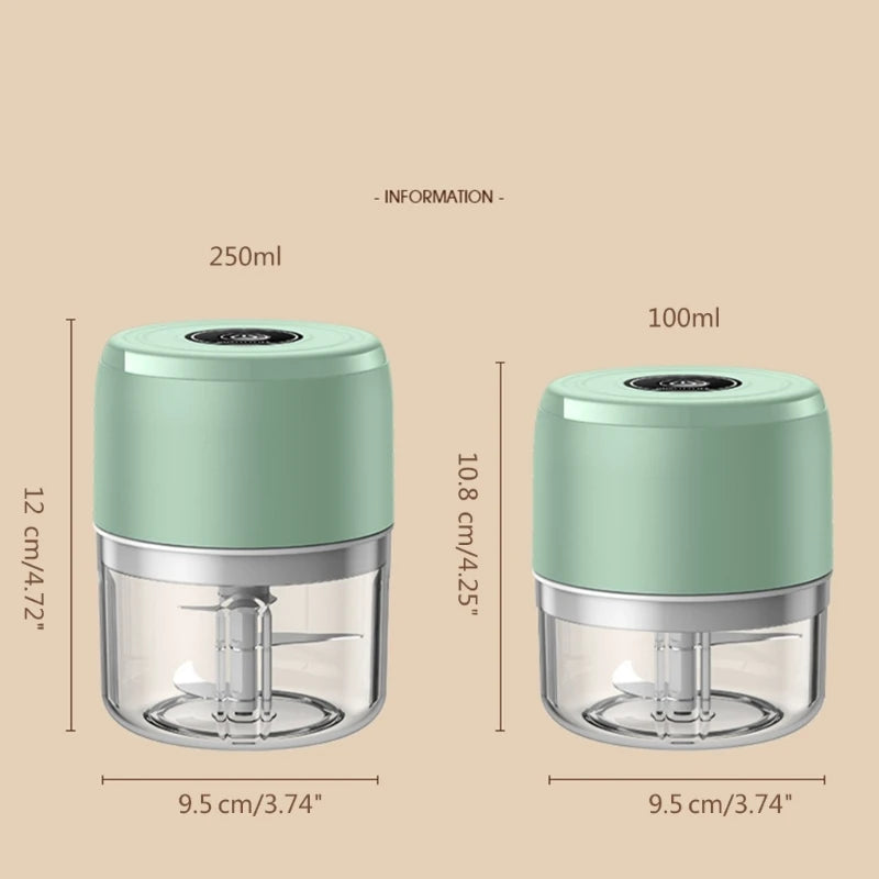 Garlic Chopper Vegetable Masher Machine USB Charging Blenders 2023