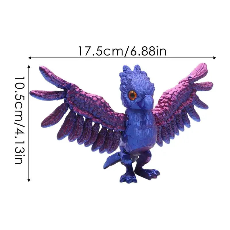 Eagle Statues 3D Printed Realistic Eagle Sculpture Novelty Eagle Action Figures With Movable Joints Eagle Figurines Home Decor