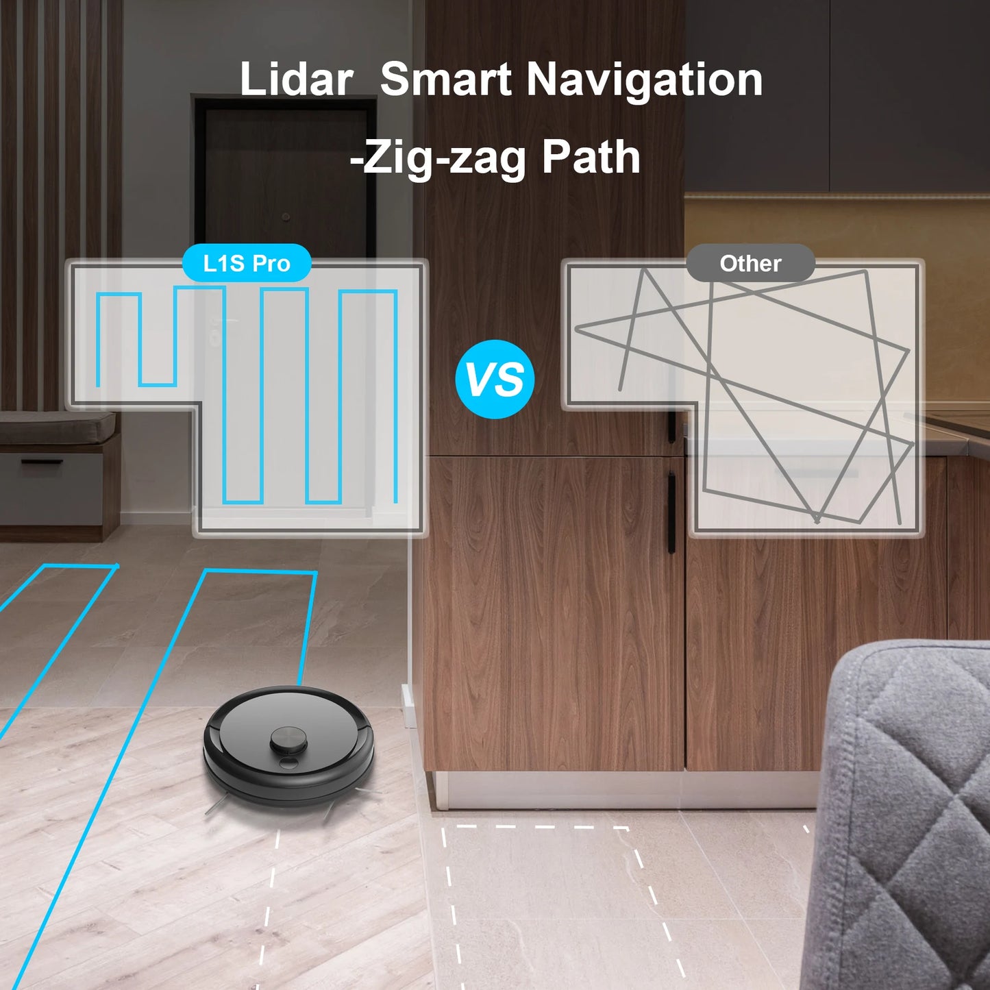 Robotic Vacuum Cleaner Wireless Smart Cleaning APP Control Voice Broadcast LDS Navigation Electric Sweeper Home Appliances