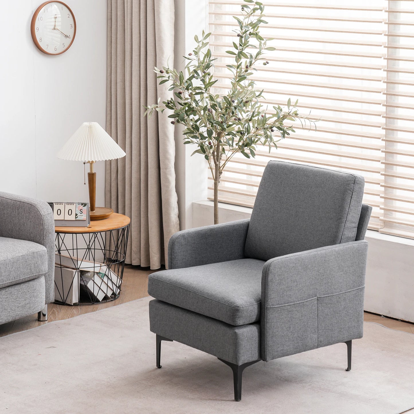 FCH Accent Chair Lounge Chair Comfy Single Sofa  for Bedroom Living Room Guestroom Living Room Bedroom Furniture