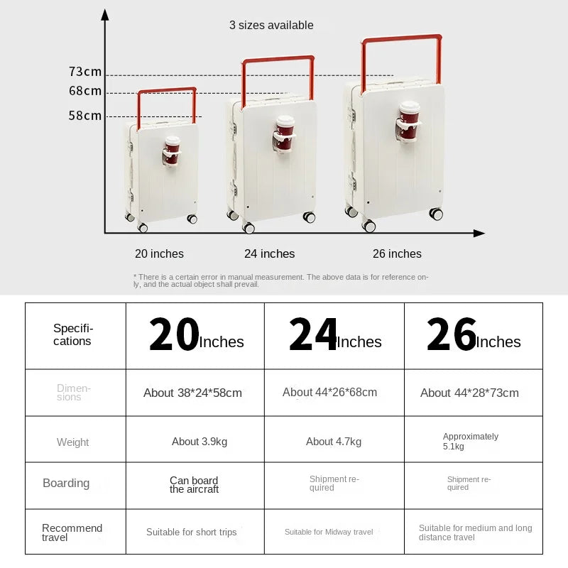 New Wide Handle Suitcase Fashion Quality Trolley Case ABS+PC Luggage Anti-fall 20 inch Boarding Travel Case TSA Lock