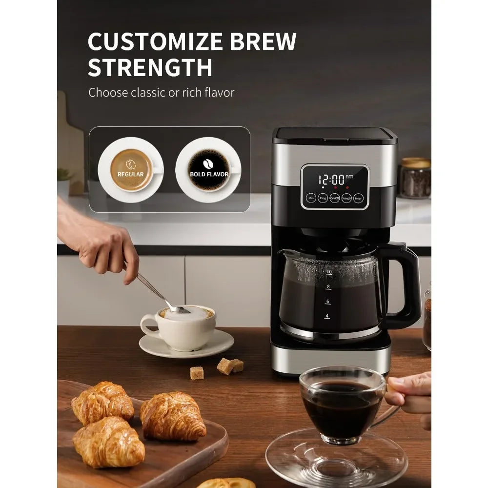 SHARDOR Coffee Maker 10-Cup Programmable Coffee Machine with Timer, Drip Coffee Pot with Auto Shut-Off, Great   & Office