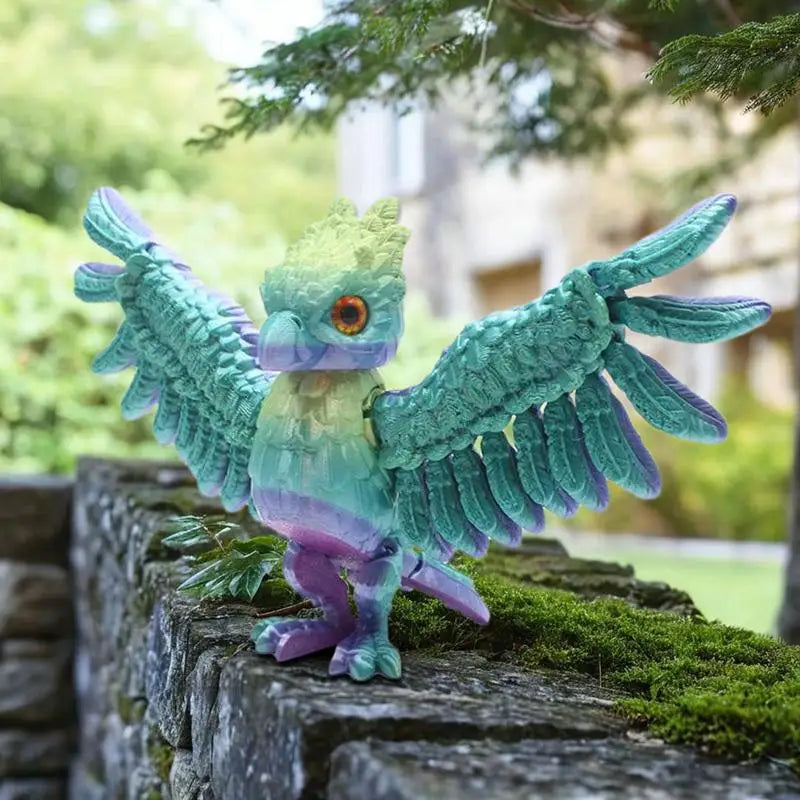 Eagle Statues 3D Printed Realistic Eagle Sculpture Novelty Eagle Action Figures With Movable Joints Eagle Figurines Home Decor