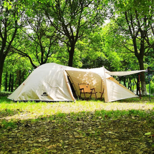 Ultra-light Luxury Camping Aluminum Rod Family Tent Outdoor 3-4 Person Hiking Cycling Beach Tarp Portable Car BBQ Relief Awning