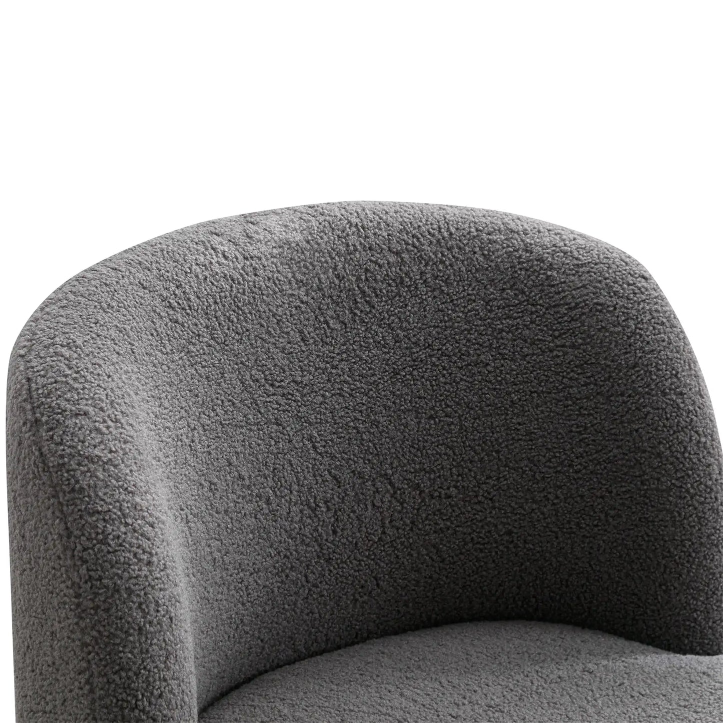 Upholstered Accent Chair for Living Room, Curved Backrest Reading Chair Single Sofa Gray
