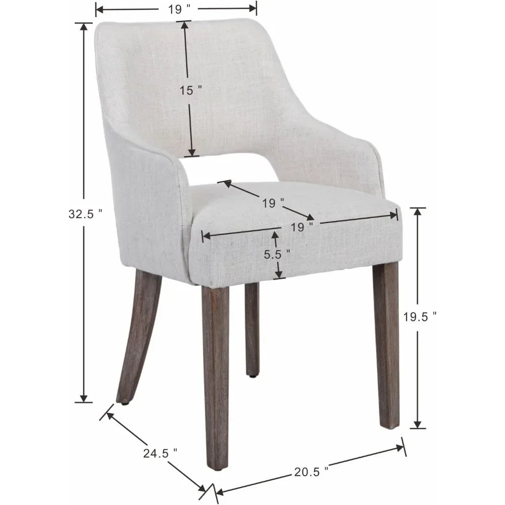Dining Chairs Set of 4 Upholstered Accent Chairs Side Chair with Wood Legs for Living Room.