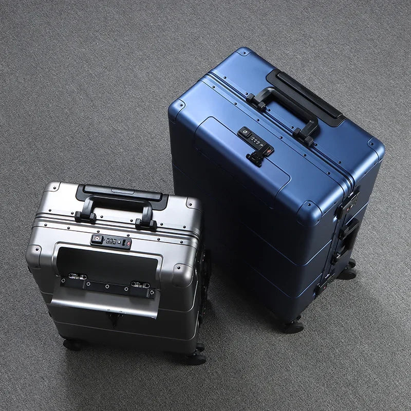 New German all-aluminum luggage men's pull rod suit metal business 20 boarding alloy travel female 24 "combination box