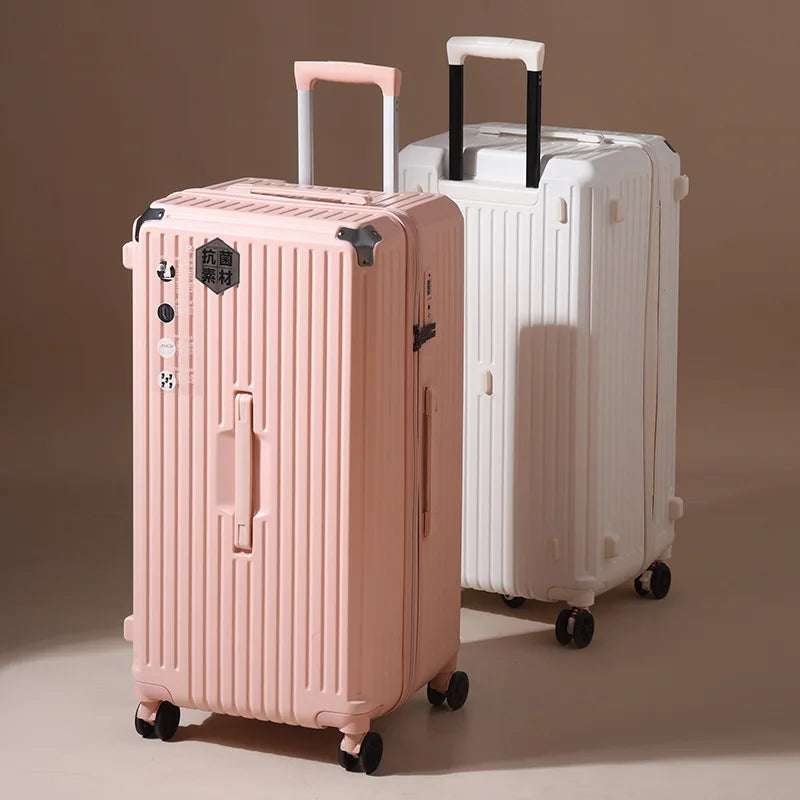 Oversized capacity suitcase student pull rod box 28 "brake wheel luggage men's women's password zipper style travel box 32