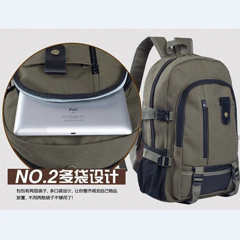 Women Backpacks Large Capacity Man Travel Mountaineering Male Luggage Canvas Bucket Shoulder Bags for Boy 5 Colors Outfit