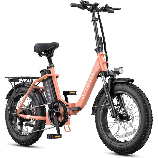QENGWE 1125W Bike for Adults, L20 2.0 20''×3.0" Fat Tire Electric Bicycle 52V 13Ah Removable Battery Max Ran