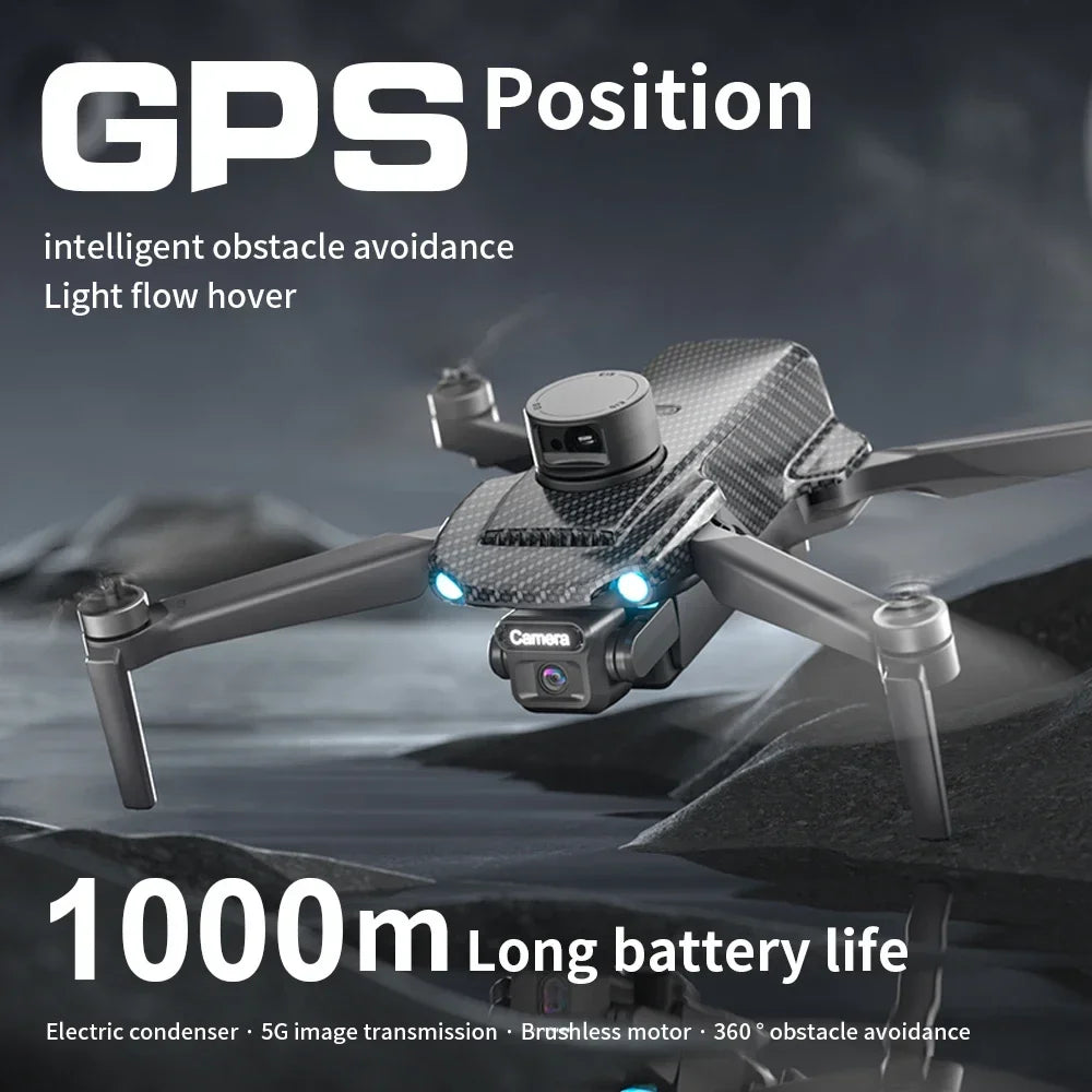 GPS RC Drone 6K Professional Dual HD Camera FPV 1200Km Aerial Photography Brushless Motor Foldable Quadcopter Toy