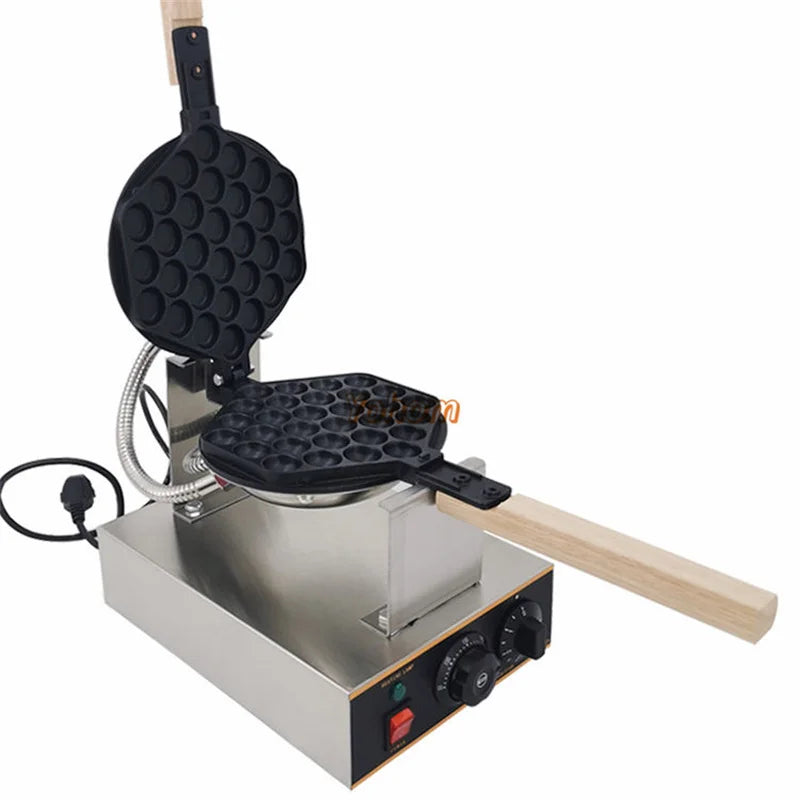 Electric Egg Bubble Waffle Maker Machine Dessert Pot Sandwich Toaster Waffle Iron Cake Oven with Timer and Temperature Control