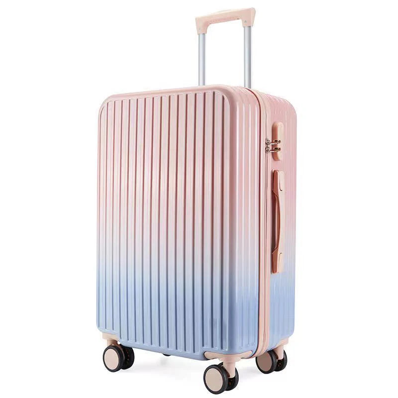 Luggage Trolley Case Men's and Women's Travel Classic Gradient Color New 20 Inch Zipper Password Box Boarding Case Suitcase Pack