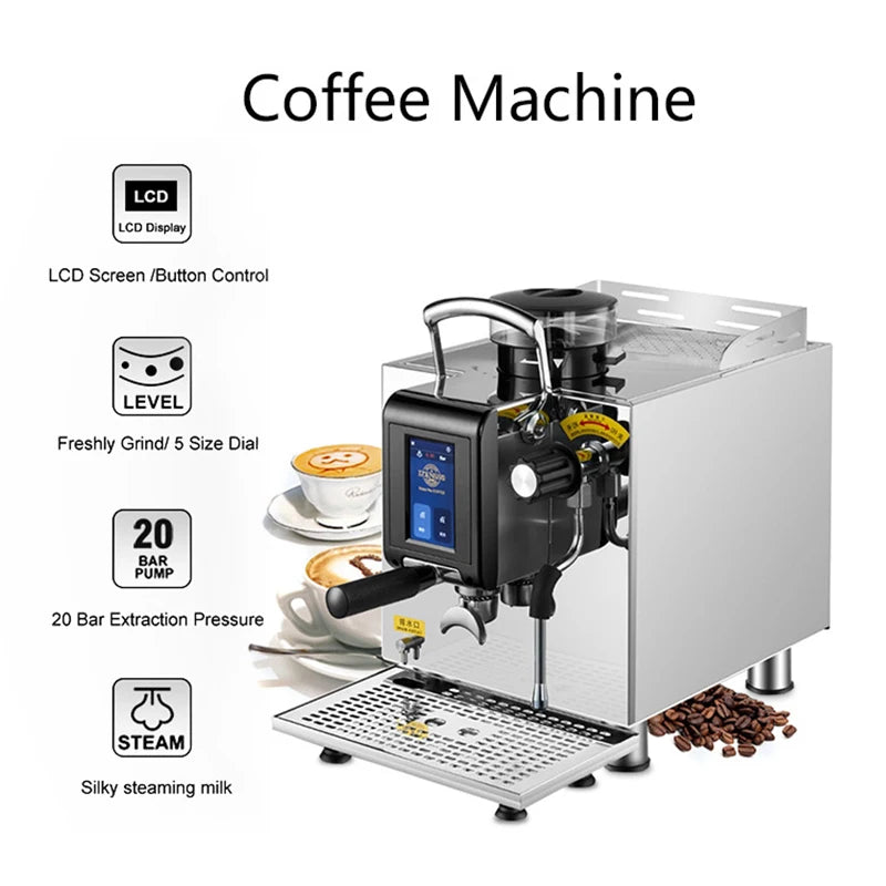 CM-079 Automatic Coffee Machine with 20BAR High Pressure Water Pump for Home Office Coffee Maker 220V