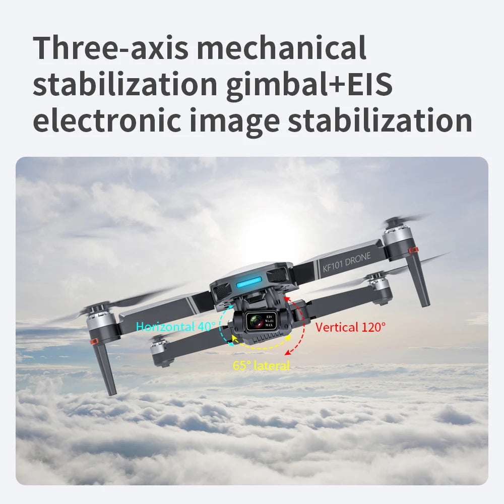 KF101 Max Relay 3-axis Gimbaled Anti-shake Professional Drone 4k Brushless Folding Quadcopter Drone 5g Rc Model Airplane Toy