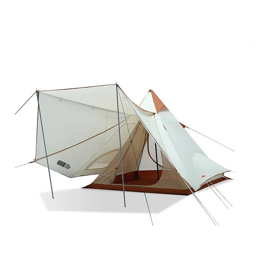 Teepee Indian Beach Tent Pyramid Outdoor Camping Luxury Picnic Peak Rainproof BBQ Cycling Family Party Relief Team Car Tent