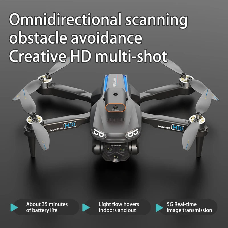 M10 FPV Mini Drone 4k Professional 20 km Quadcopter with Camera 8k Professional Drone 2024 RC Helicopter Remote Control Aircraft