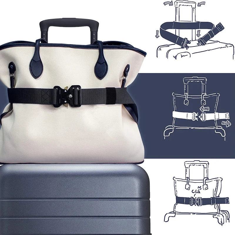 Stylish Luggage Strap Adjustable Luggage Strap For Luggage - For Bag - Airport Travel For Women & Men
