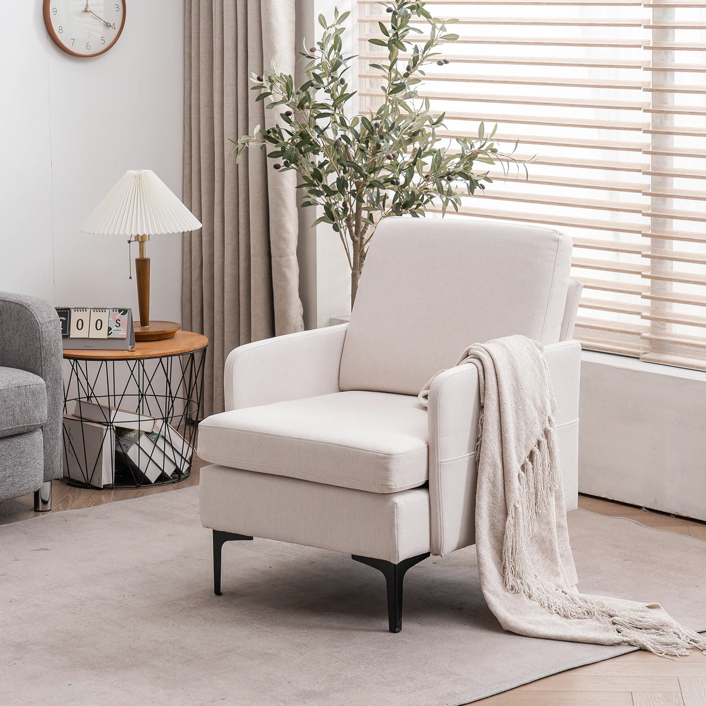 FCH Accent Chair Lounge Chair Comfy Single Sofa  for Bedroom Living Room Guestroom Living Room Bedroom Furniture