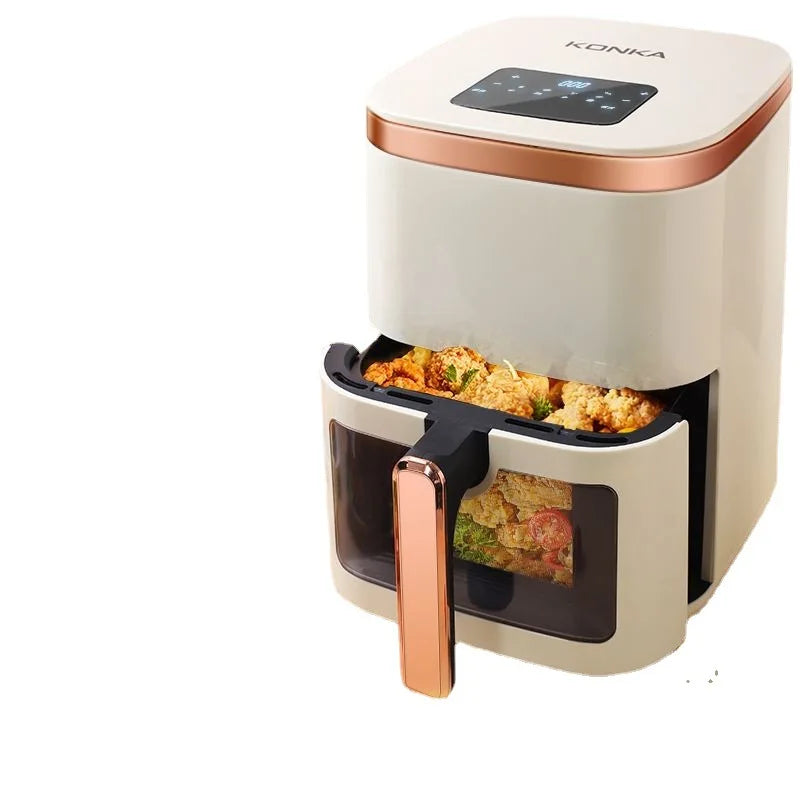 10L Air Fryer Without Oil Hot Air Electric Fryer with Viewable Window & Touch Screen Home Square Deep Fryer airfryer machine